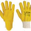 yellow cowhide assembly leather gloves