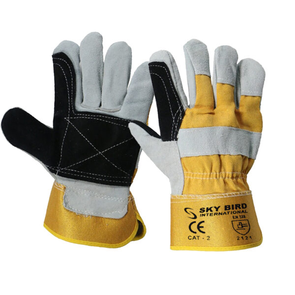 double palm cotton back canadian rigger work gloves manufacturer in sialkot